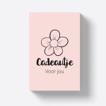 Cadeau label bloem