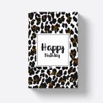 Cadeau label happy birthday panter