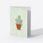 Wenskaart cactus groen