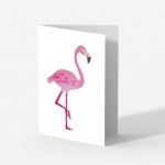 Wenskaart flamingo