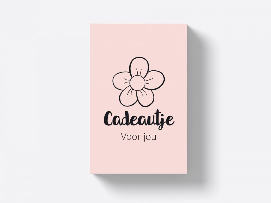 label cadeautje bloem